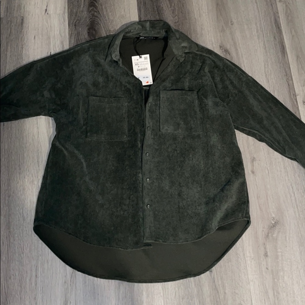 Zara corduroy button up